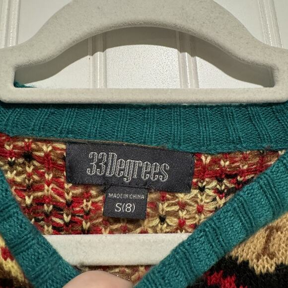 33 Degrees Cat Pizza Christmas Sweater Ugly Christmas Sweater Kids Size 8 - Picture 4 of 6